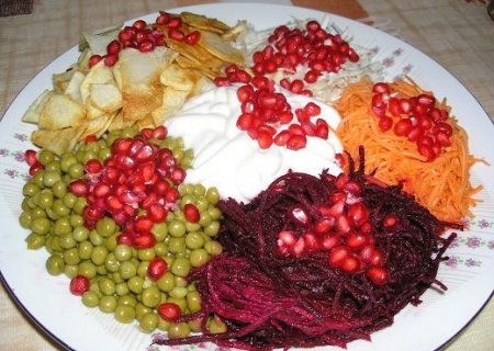 Різнобарвне прикраса святкового столу - салат "Єралаш"