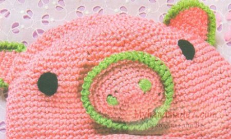 В'язана шапочка і шкарпетки "Рожева свинка": схема і опис