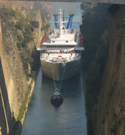 Коринфський канал в Греції (фото)