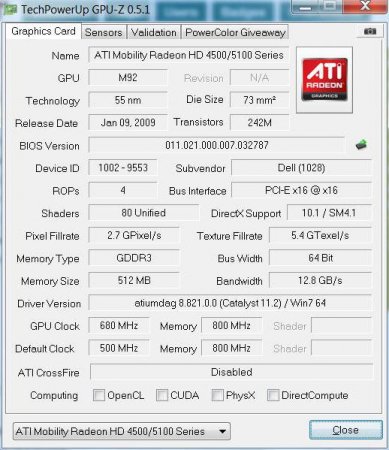 ³ ATI Mobility Radeon HD 5650: ,   