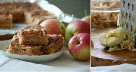 Насипний яблучний пиріг: ні місити, ні змішувати не треба! Найскладніше тут - натерти яблука.